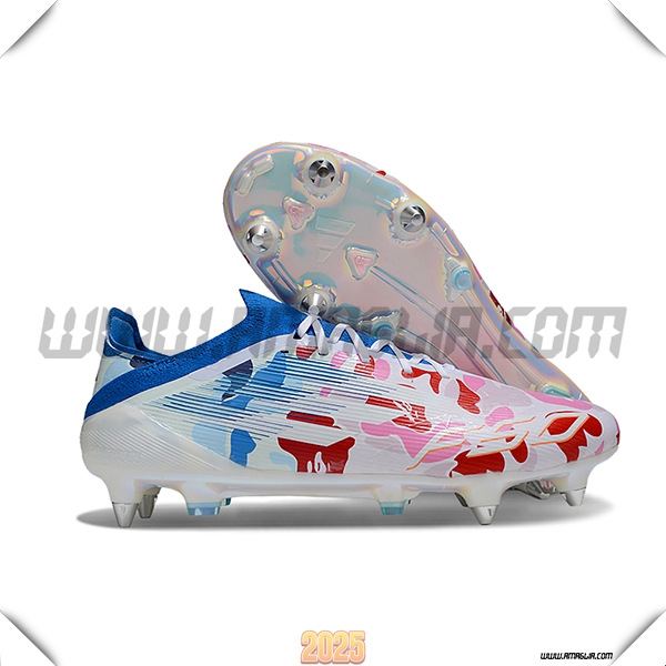 Adidas Scarpe Da Calcio F50 ELITE SG Bianco/Blu/Rosa-02