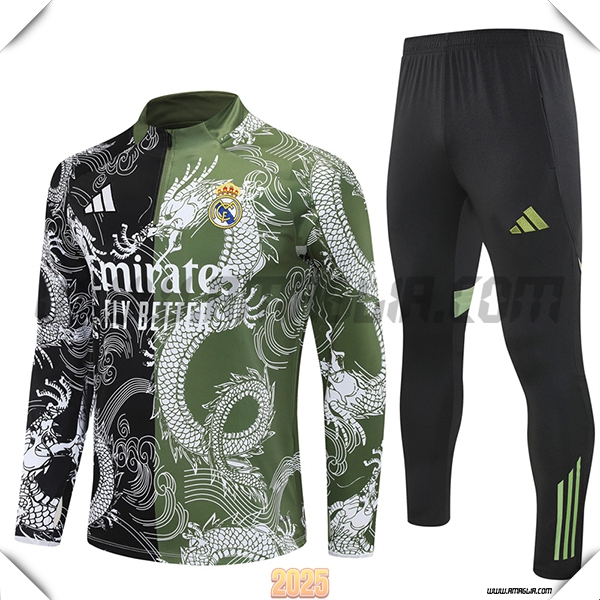 Tuta Calcio Real Madrid Nero/Verde/Bianco 2025 2026