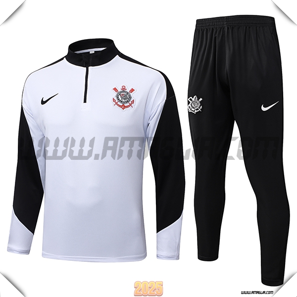 Tuta Calcio Corinthians Bianco/Nero 2025 2026 -02