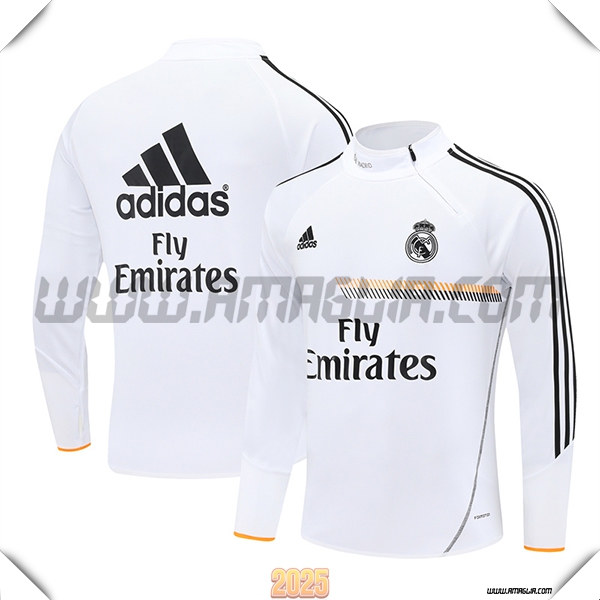 Tuta Calcio Real Madrid Bianco/Nero/Arancia 2025 2026