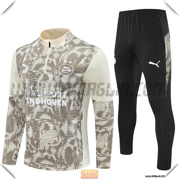 Tuta Calcio PSV Eindhoven Beige/Marrone 2025 2026