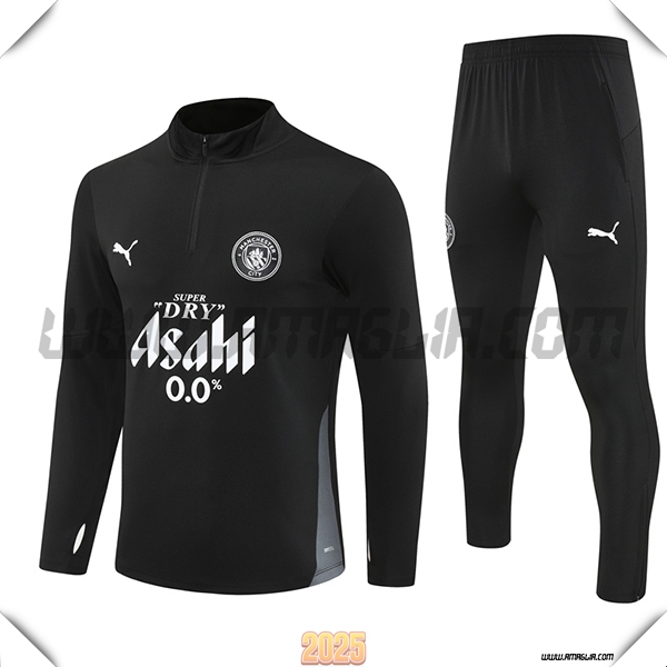 Tuta Calcio Manchester City Nero/Grigio/Bianco 2025 2026