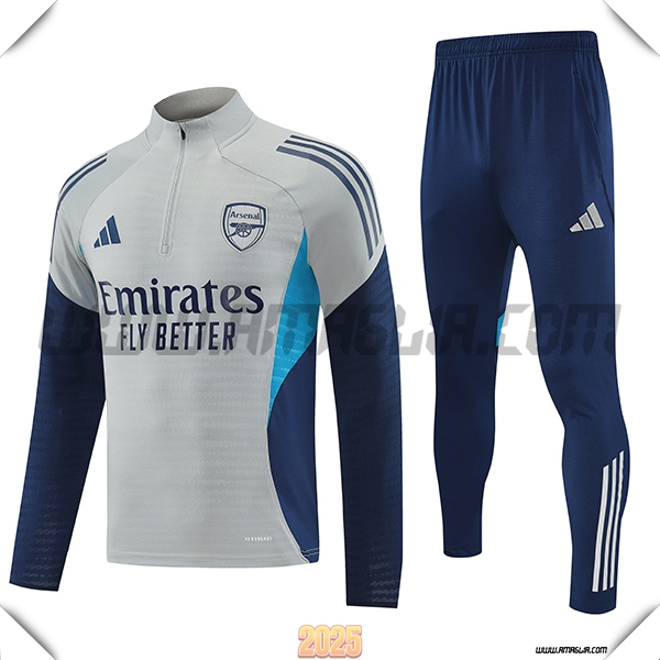 Tuta Calcio Arsenal Grigio/Blu 2025 2026 -02