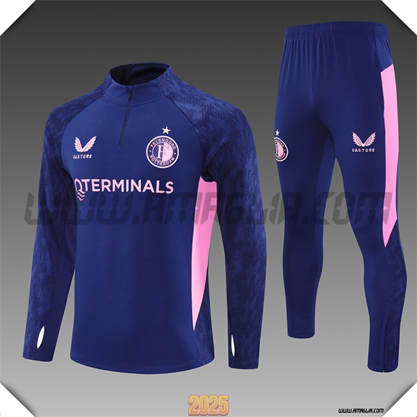 Tuta Calcio Feyenoord Bambino viola/Rosa 2025 2026