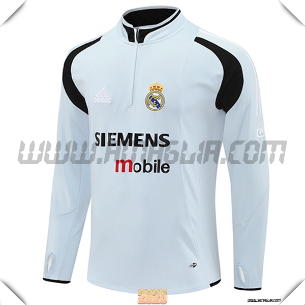 Felpa Allenamento Real Madrid Grigio Chiaro 2025 2026