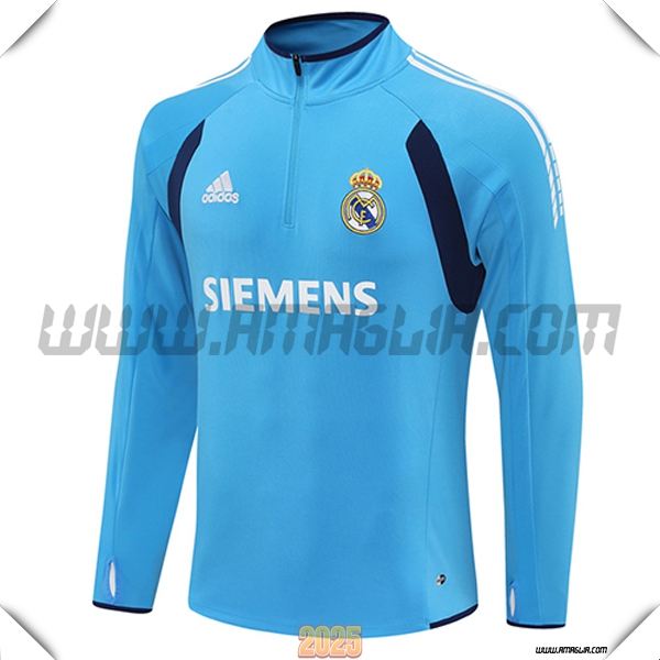 Felpa Allenamento Real Madrid Azzurro 2025 2026