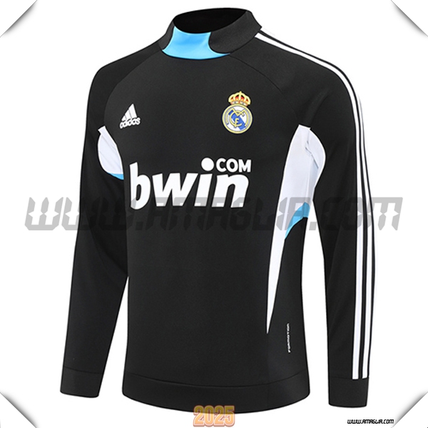 Felpa Allenamento Real Madrid Nero/Bianco/Blu 2025 2026