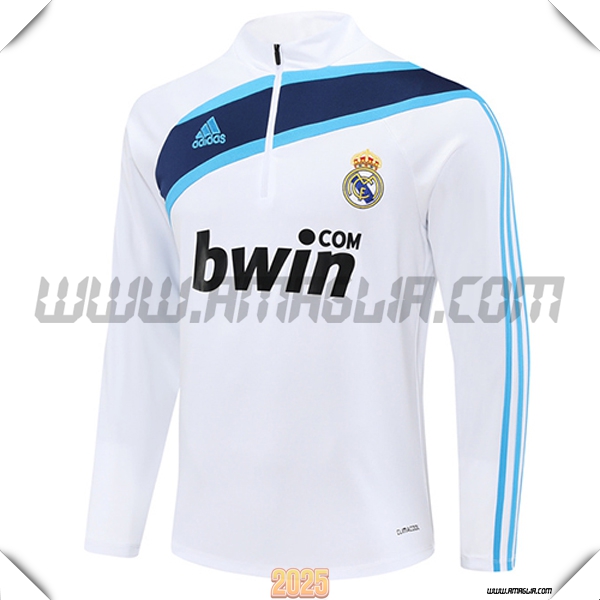 Felpa Allenamento Real Madrid Bianco/Blu 2025 2026