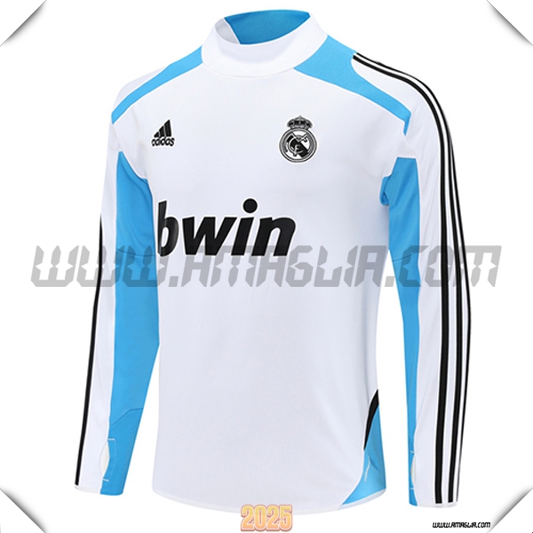 Felpa Allenamento Real Madrid Bianco/Blu/Nero 2025 2026 -02