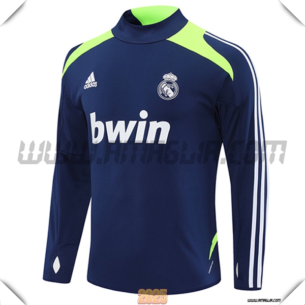 Felpa Allenamento Real Madrid Blu/Verde 2025 2026 -03