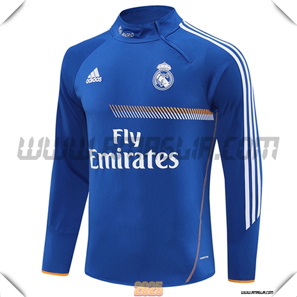 Felpa Allenamento Real Madrid Blu/Bianco/Arancia 2025 2026