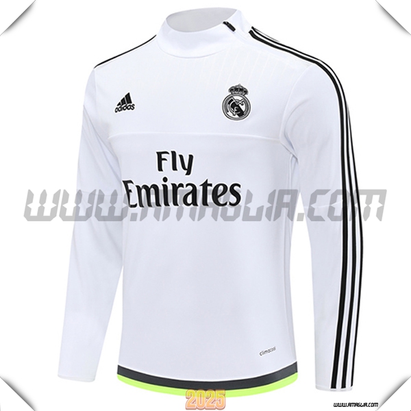 Felpa Allenamento Real Madrid Bianco/Nero/Verde 2025 2026 -02
