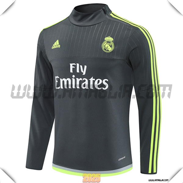 Felpa Allenamento Real Madrid Grigio/Verde 2025 2026