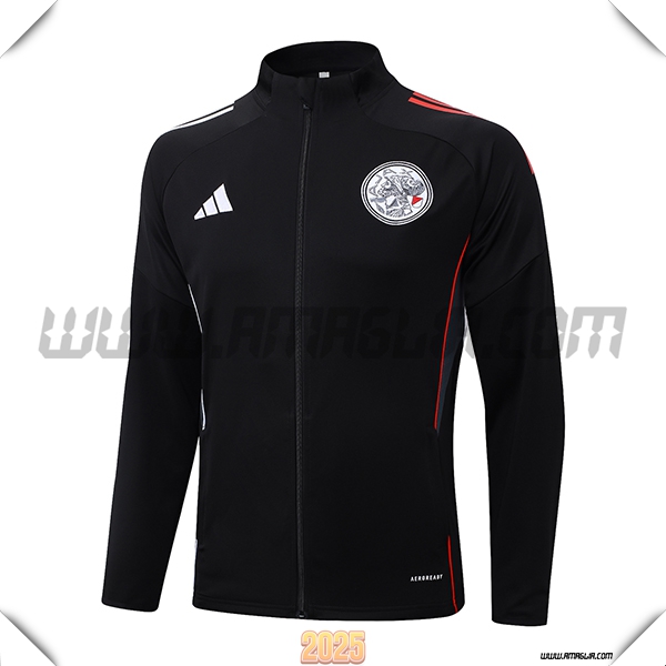Giacca Calcio Ajax Nero/Rosso 2025 2026