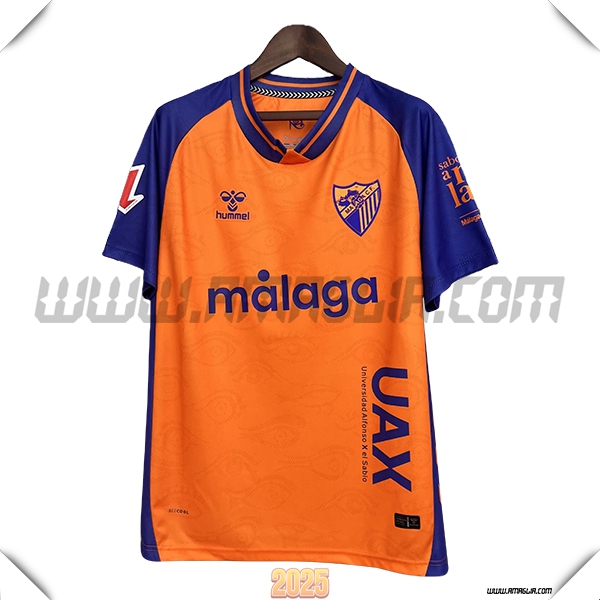 Terzo Maglia Calcio Malaga 2025 2026 Arancia/Blu