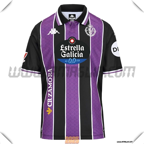 Nuovo Maglia da Real Valladolid Seconda 2025 2026 Nero/Viola