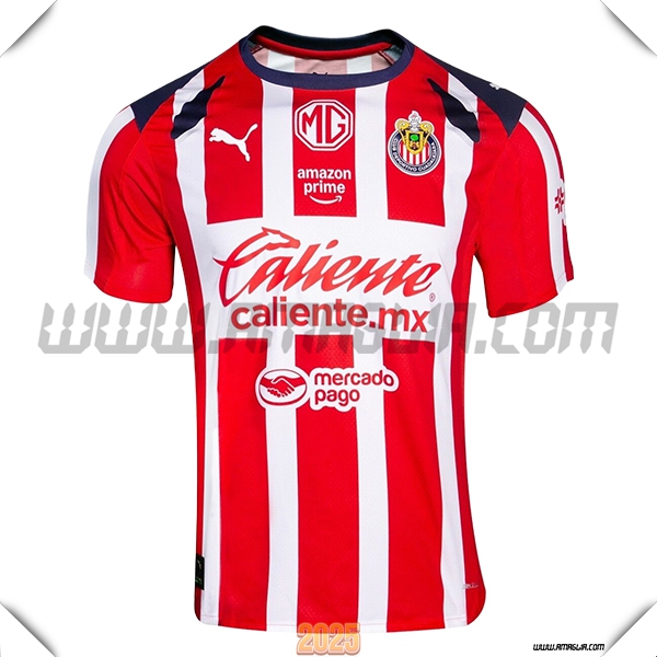 Nuovo Maglia da Chivas Prima 2025 2026 Bianco/Rosso