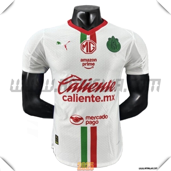 Seconda Maglia Calcio Chivas 2025 2026 Bianco