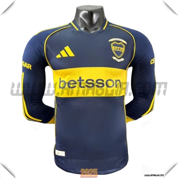 Nuovo Maglia da Boca Juniors Maniche lunghe Prima 2025 2026 Blu marino