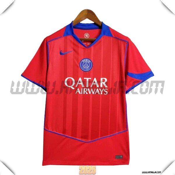 Terzo Maglia Calcio PSG 2025 2026 Rosso