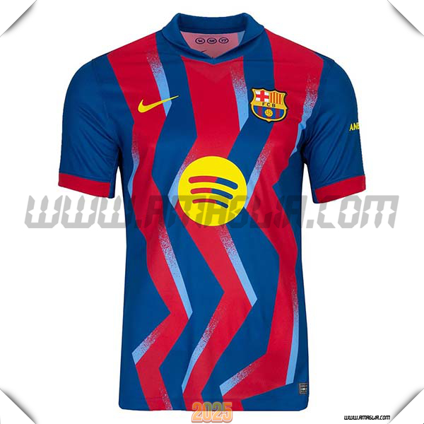Maglia Calcio FC Barcellona Quarto Rosso/Blu 2025 2026