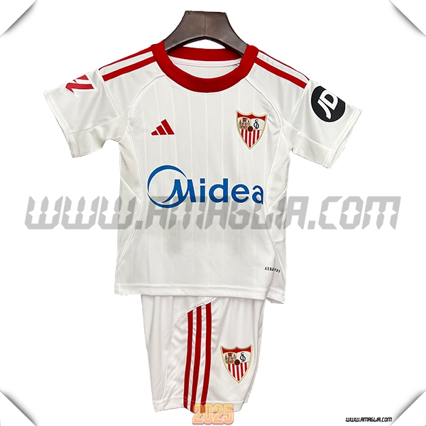Nuovo Maglia da Sevilla FC Bambino Prima 2025 2026 Bianco