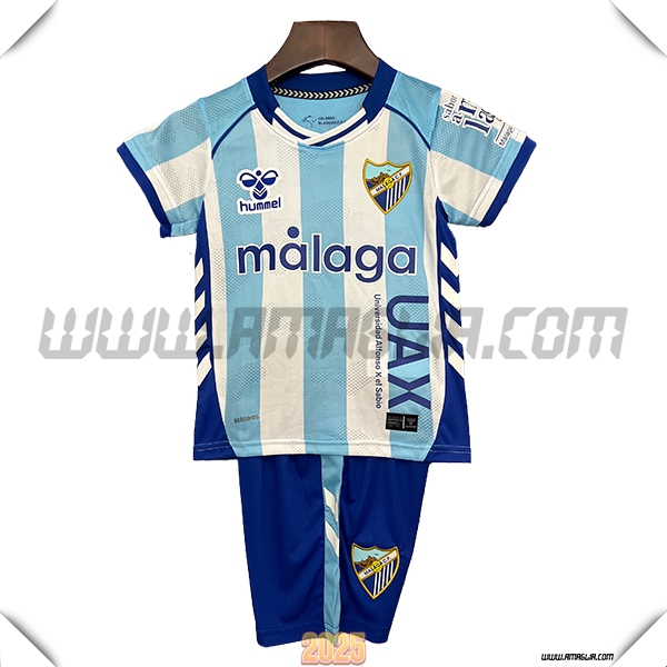 Nuovo Maglia da Malaga Bambino Prima 2025 2026 Bianco/Blu
