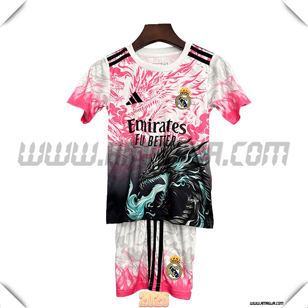 Maglia Calcio Real Madrid Bambino Edizione Speciale Rosa/Nero 2025 2026