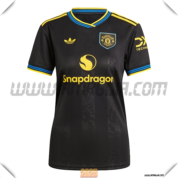Nuovo Maglia da Manchester United Donne Terzo 2025 2026 Nero