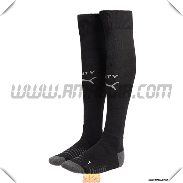 Seconda Calzini Calcio Manchester City 2025 2026 Nero