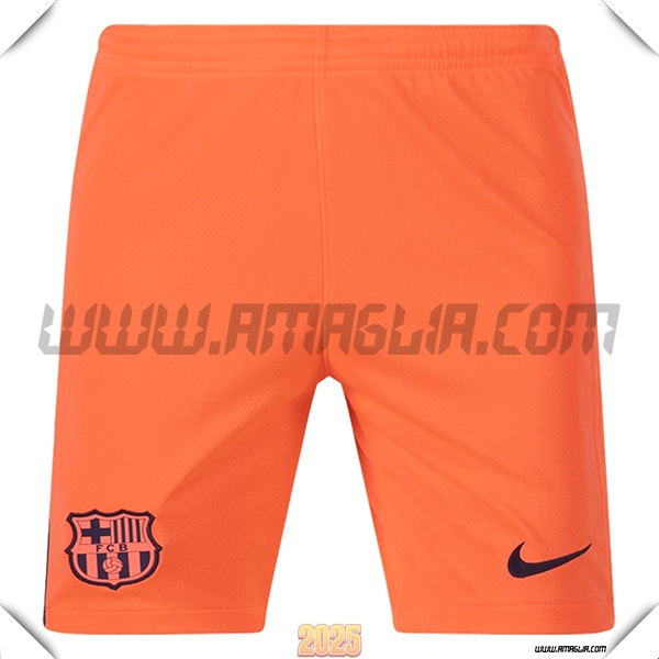 Terzo Pantaloncini FC Barcellona 2025 2026 Arancia