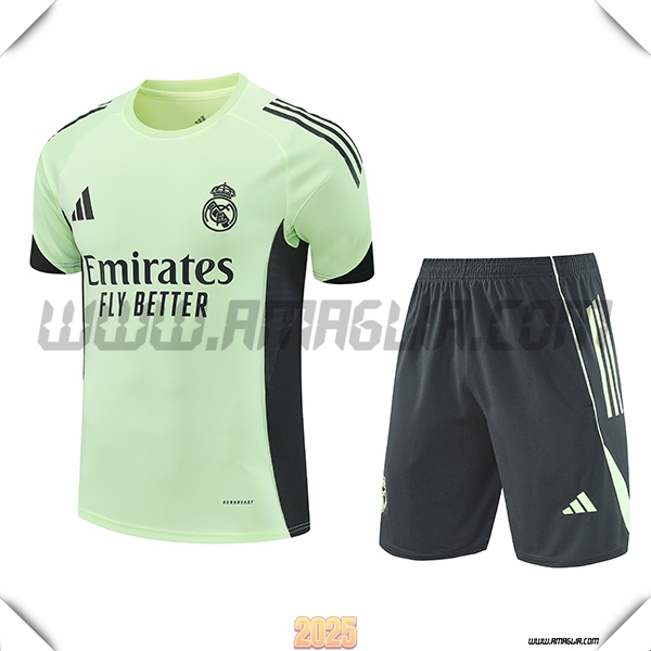 Kit Maglia Allenamento Real Madrid Verde/Nero 2025 2026 -02