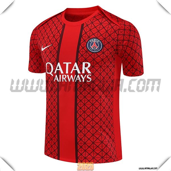 Maglietta Allenamento PSG Rosso 2025 2026 -02