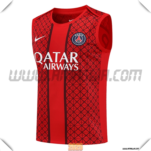 Canotta Allenamento PSG Rosso 2025 2026