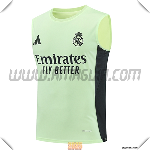Canotta Allenamento Real Madrid Verde/Nero 2025 2026