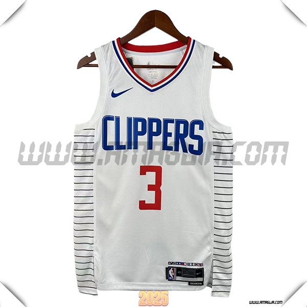 Maglia Los Angeles Clippers (PAUL #3) 2025/26 Bianco