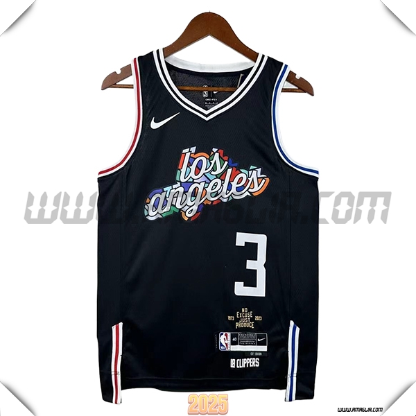 Maglia Los Angeles Clippers (PAUL #3) 2025/26 Nero