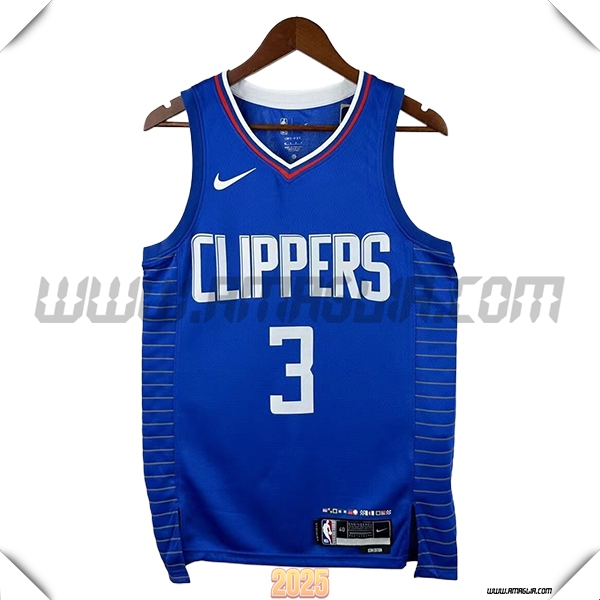 Maglia Los Angeles Clippers (PAUL #3) 2025/26 Blu