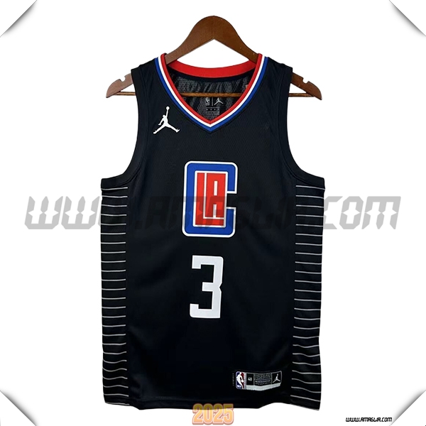 Maglia Los Angeles Clippers (PAUL #3) 2025/26 Nero/Bianco/Blu
