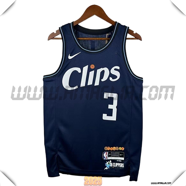 Maglia Los Angeles Clippers (PAUL #3) 2025/26 Blu Scuro