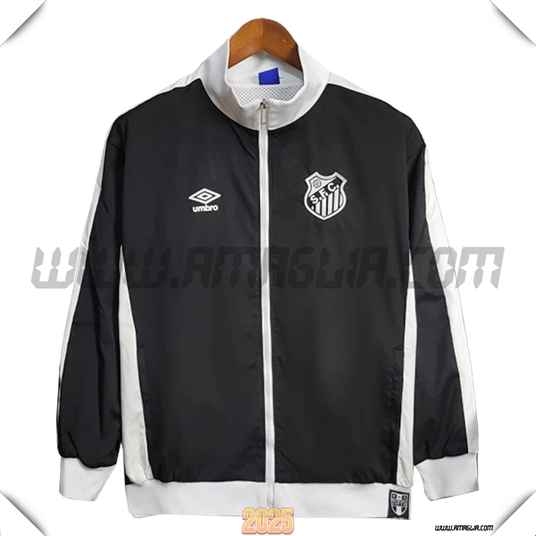 Giacca A Vento Santos Nero/Bianco 2025 2026