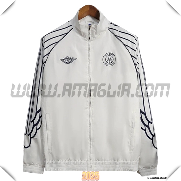 Giacca A Vento PSG Bianco/Nero 2025 2026