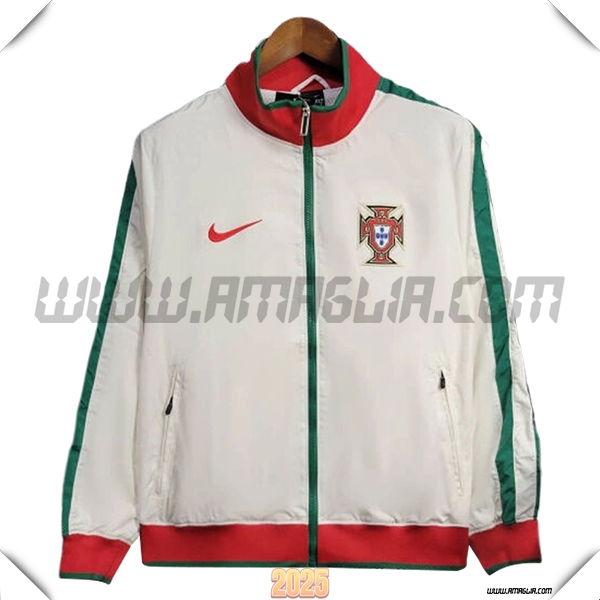 Giacca A Vento Portogallo Bianco/Rosso/Verde 2025 2026