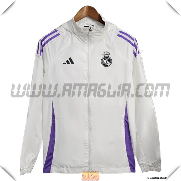 Giacca A Vento Real Madrid Bianco/viola 2025 2026