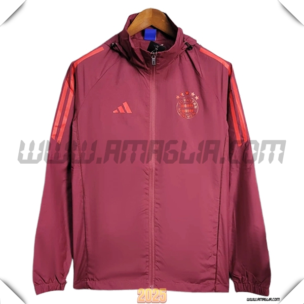 Giacca A Vento Bayern Monaco Rosso 2025 2026