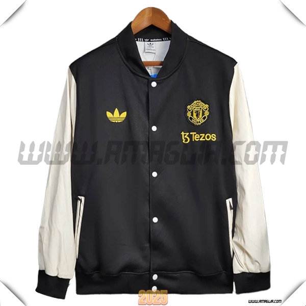 Giacca A Vento Manchester United Nero/Bianco 2025 2026