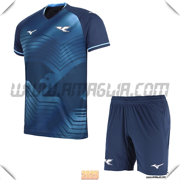 Kit Maglia da SS Lazio Terzo + Pantaloncini Blu 2025 2026