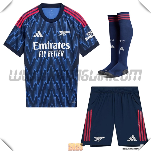 Kit Maglia da FC Arsenal Seconda (Pantaloncini + Calzini) Blu marina 2025 2026