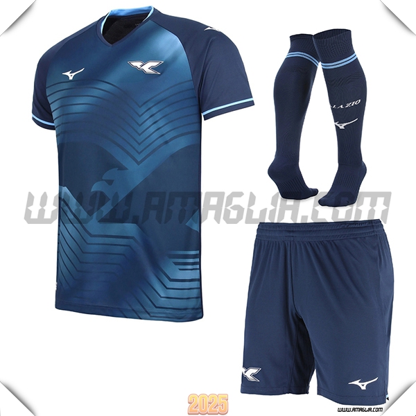 Kit Maglia da SS Lazio Terzo (Pantaloncini + Calzini) Blu marina 2025 2026