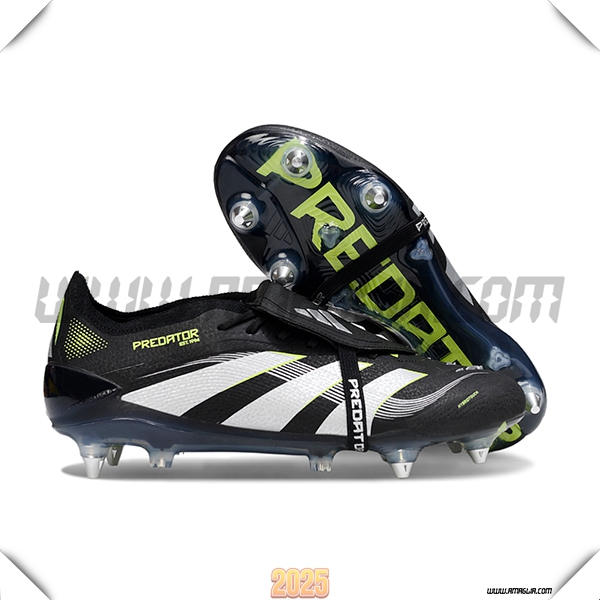 Adidas Scarpe Da Calcio 25 Predator Elite Tongue SG Bianco/Verde/Nero